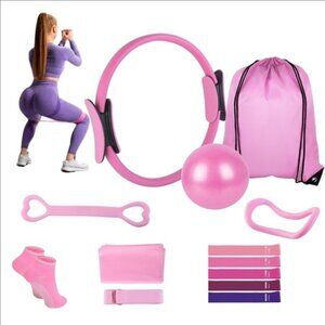 14Pcs Pilates Ring Essentials Kit For Women with Yoga Ball Arm Stretcher